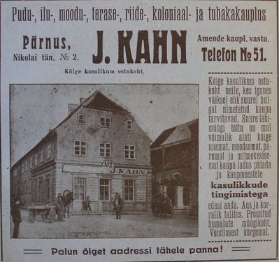 Kahn Isak. Pärnu
