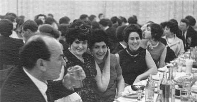 1971 -  at J. Schaikevitsch 50th jubilee after performance of "Anne Frank" - 3/1971
Left to right.
Ilja Manov, Berta Manov, Svetlana Timchenko, Aviva Klutschik (Schocher)
