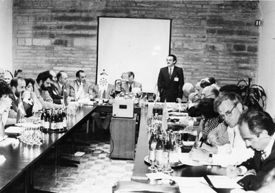 1993 -  II conference of the Baltic and Scandinavian Jewish communities in Tallinn  - 6/6/1993
Gennadi Gramberg addressing the conference.
Keywords: [history]