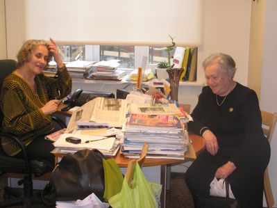 2006 - Community secretary Nata Ring (left) with Rachel Randvee (Zivjan)
