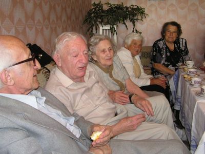 2007 - Meeting Viljandi seniors ("The warm house" program) - 21-6-2007
Left to righ: Elchonen Saks, Lev Braschinsky, Lia Braschinsky, Zenja Baran, Sheine Blumberg
