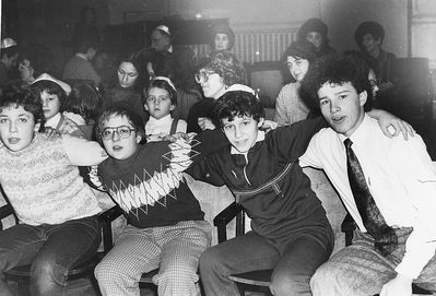 1990 - The first youth camp in Laulasmaa  (according to "Hashachar" it is the second camp in Narva-Jõesuu in 1991)
Left to right: Evgeni Geller, Evgeni Kantor, Vjacheslav Zlatopolski, Boris Lapidus
