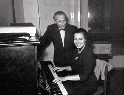 The pianists of the Tallinn choreography school - Tallinn, 1959
Ester Hanson (Klas) and Emmanuel Lurie 
Keywords: [H] [L]