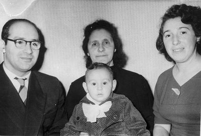 Baron family - 1966, Tartu
At M. Levin's wedding.
Shimshon Baron, Ettl Baron with grandson David, Tamara Baron (Zaitschik)
