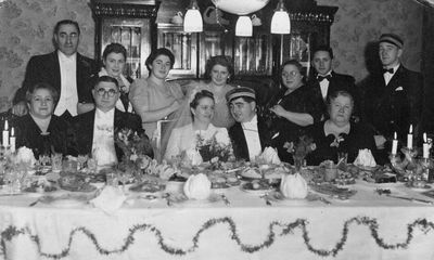 1939 - Samuel Berkovitsch and Salli Katsev marriage
Left to right.
Standing: Selik Karschenstein, Lina Karschenstein, Lia Berkovitsch, Vera Berkovitsch, Meri Lourie, Koka Lourie, Rudolf Berkovitsch
Sitting: Frida Berkovitsch, Isak Berkovitsch, Sara (Salli) Katsev, Samuel Berkovitsch, Scheina Katsev (Scher)
Keywords: [K] [L] [weddings]