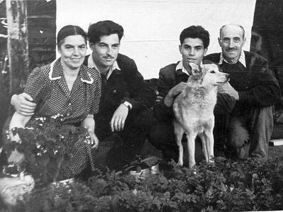 Birin family in excile in Siberia - 1953/4 
Left to right Malka (Stein), Leo, Gabriel, David Birin
