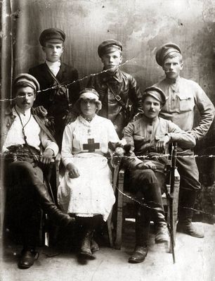 World War I - Tallinn, 1918 
Rebekka Ogranovitsch (Vareyatov) as a nurse.
