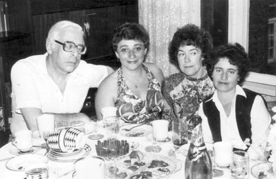 Rubinstein, Hecht etc  ~ 1985~
Left to right: Boris Rubinstein, Zenja Rubinstein (Drozd), Sirje Gens, Rina Hecht (Bam)
