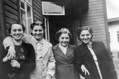 Haitovs 1938
Left to right: Sara Levinson (Haitov), Bella Levy (Haitov), Bella Ulman, Becca Kaner/Rabinovitsch (Haitov)
