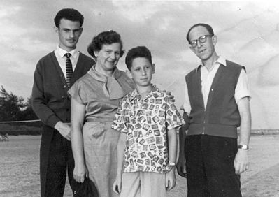 Willi Usvanski family - Pärnu, 1960
Left to right: Eli Nevo (Usvanski), Tamara Usvanski (Judeikin), Josef Nevo (Usvanski), Willi Usvanski
