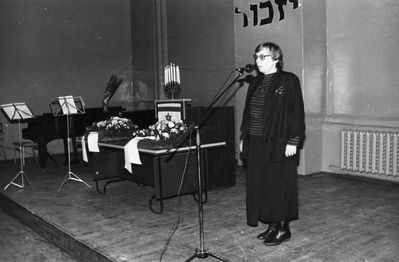 15/12/1991
Marju Lauristin (the People Front) at the holocaust meeting in the Jewish school - 15/12/1991
