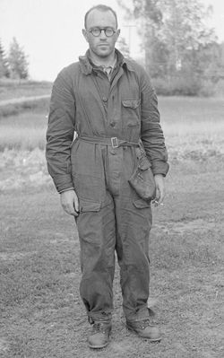 The Soviet paratrooper  Viktor Feigin (1910-1941) after his capture by Finnish soldiers shortly before his death.
