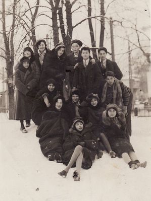 Tallinn - 1931. Tallinn Jewish gymnasium 8th grade - 15.1.1931 - front side of the picture
Readable names at the back: D. Danzig, H. Strasch, B. Itskovitsch, G. Raichman, G. Migdal, S. Gerschanovitsch, S. Slosin, L. Markovitsch, J. Maisel, R. Jankelson, M. Scher, S. Citron, B. Dymschits
