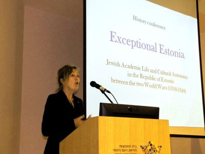 a2. The Ambassador of Estonia in Israel Mrs Malle Talvet-Mustonen
