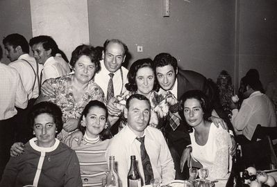 Josef Edelkind and Esther Levin wedding 17.7.1973 Tallinn
Left to right. Standing: Juri Gershovich, Marek Heiman, ?, ?, Fruma Katsev (Katsin), ?
Sitting:?, ? Josef Edelkind, Esther Levin
Keywords: [L]