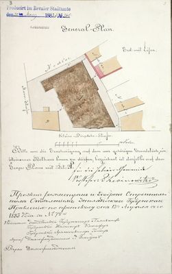 Plan of the synagogue. 1883
