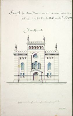 Plan of the synagogue. 1883
