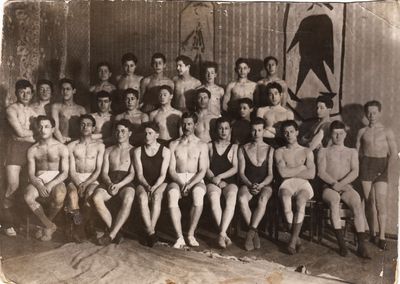 Maccabi group. Tallinn. ~ 1926
First row in the middle - Utechin. Boris Borovik II from right in the last row. At the back of the picture is written 1933, but then Borovik has to be 25 years old...
