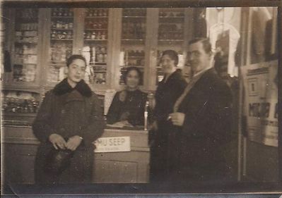 In Imjanitov pharmacy
Gina Hirschovitsch as a sales person
