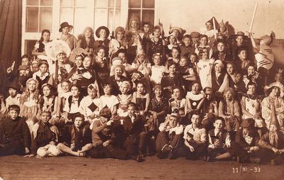 Pärnu children carnival - 11.11.1933 
Looks like Jewish children, but it is not Purim (according to date)
