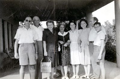 Arie Miller (Wulf Krakusen) (second left) with unknown people in Netania, Israel in 1947.
If you recognise someone on the picture - please let me know at mr@eja.pri.ee
Keywords: [K] [unknown]