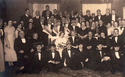 Wedding of Pichas Kats and Rachil Scheskin. 24.12.1933. Tallinn
Keywords: [K]