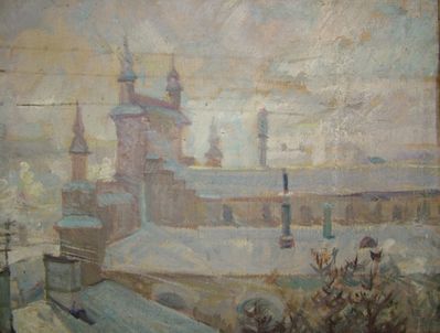 Viktor Leshkin (1914-1998). The Synagogue.
Leškin, Viktor
Sünagoog.
MTÜ Vene Muuseum VeM K:330 
