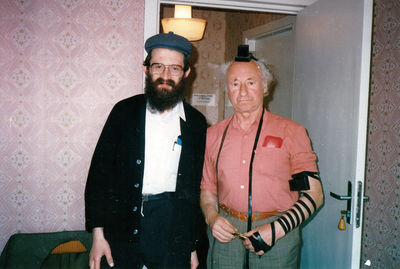 Rav Raskin and Movscha Michelson. 10.05.1990
