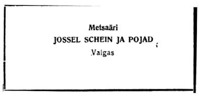 Schein Jossel
1925
